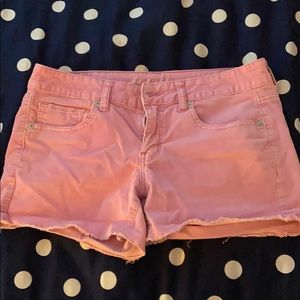 American Eagle pink corduroy shorts